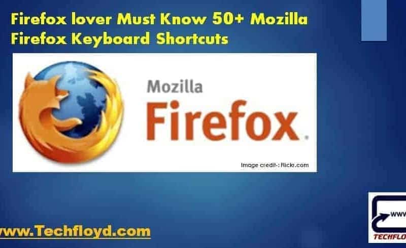 Firefox lover Must Know 50+ Mozilla Firefox Keyboard Shortcuts