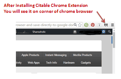 Citable Chrome Extension