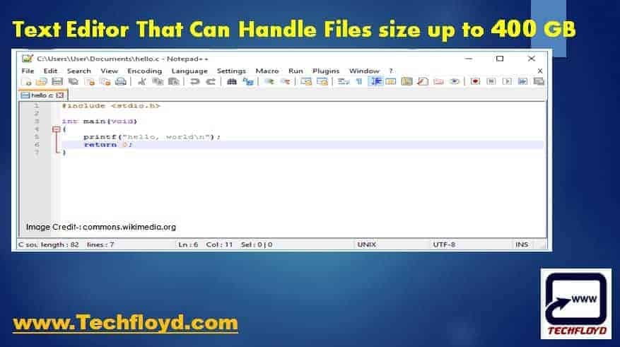 Text Editor That Can Handle Files size upto 400 GB