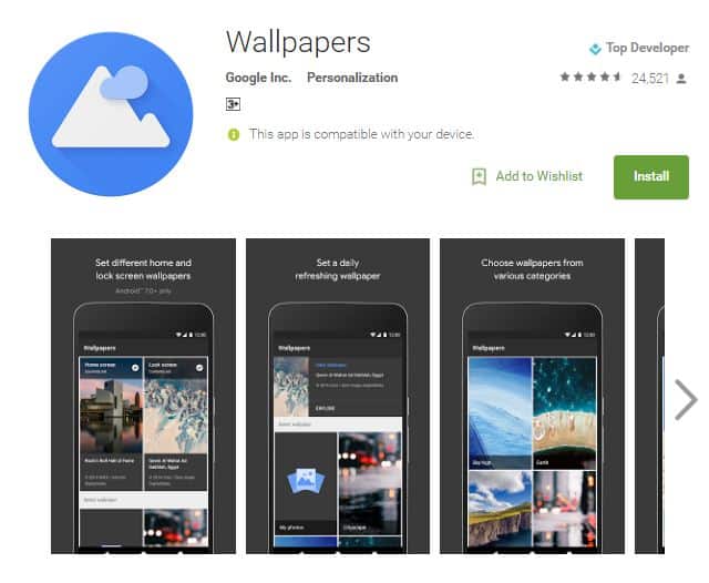 Google’s Wallpaper App