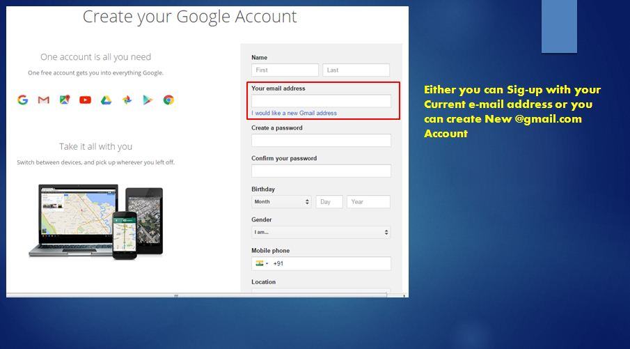 How to use Google Service Without Gmail Account