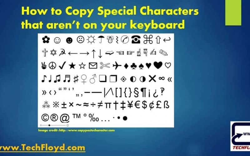 How to Copy Special Characters that aren’t on your keyboard