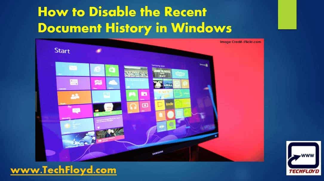 disable-the-recent-document-history-windows