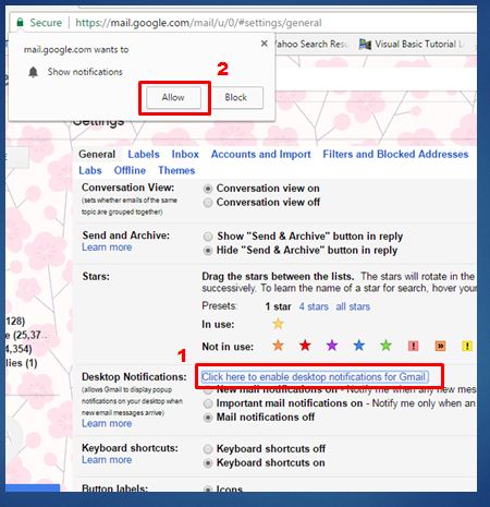 How to Enable Desktop Notification for Gmail