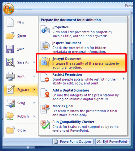 How to Encrypt MS Office Document 1