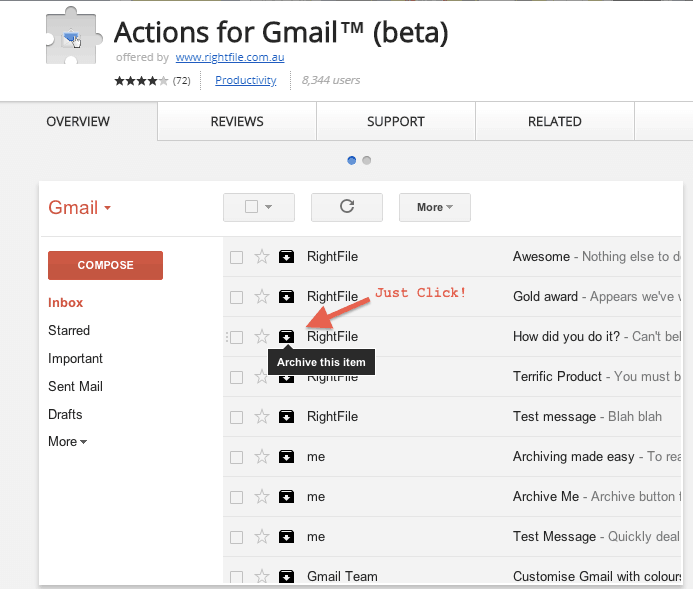 Action For Gmail