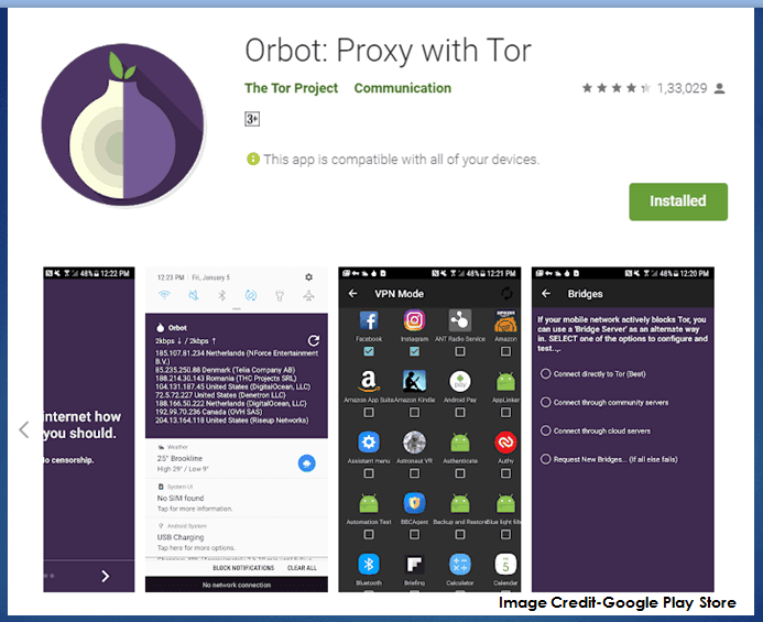 Orbot Proxy with Tor