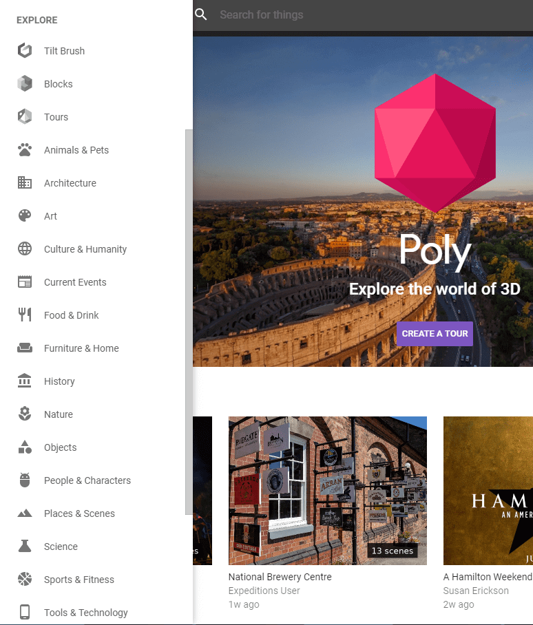 Poly by Google Categeory