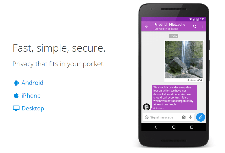 Signal Messaging App