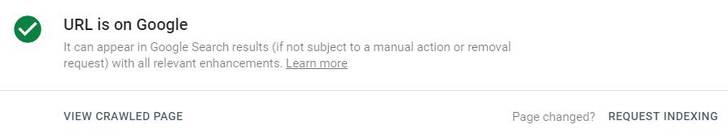 URL is on google