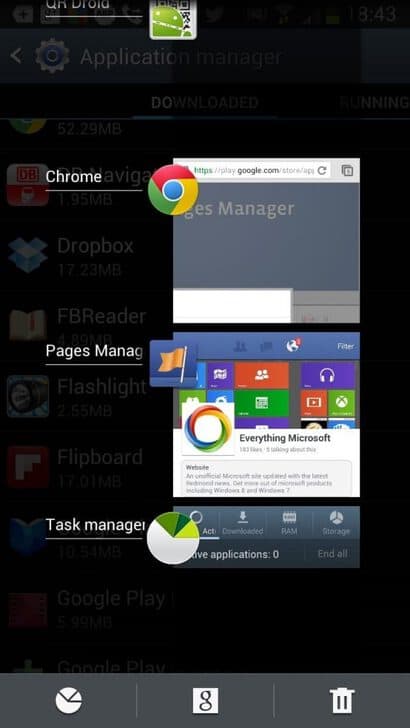 android background apps