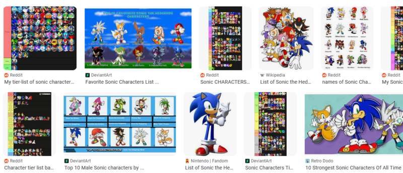 Best List of Characters of Sonic the Hedgehog